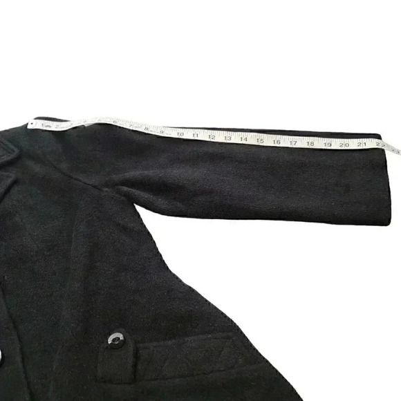 Vintage Juli De Roma Women’s Button Down Soft Pea Coat Jacket Size L/XL Black - Picture 8 of 9